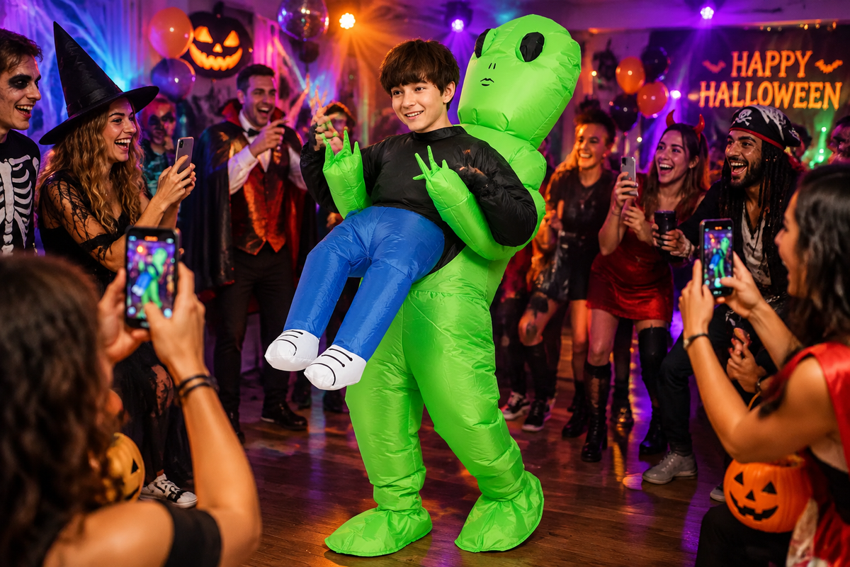 Alien Costume Party Scene